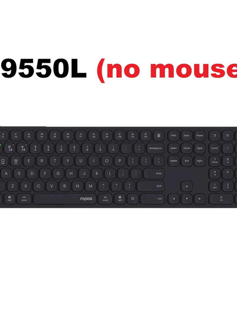 Rapoo 9560M Wireless Keyboard and Mouse Combo E9550L USB-C Rechargeable 110-Key Ultra-Thin Keyboard and MT760SE Wireless Mouse