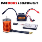 1:10 1:12 1:14 RC Part Waterproof F540 3300KV 4370KV Brushless Motor W/60A ESC for Wltoys 144001 124019 RC 124018 Truck Buggy