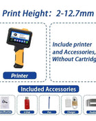 EURANNIT E19 12.7mm Portable Printer Handheld Thermal Inkjet Printer Portable Expire Date Counter QR Barcode Logo Coding Machine