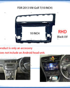 Car radio frame for VW Golf 7 MK7 2013, 10-inch stereo panel, wiring harness and Canbus decoder