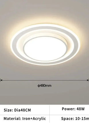 Lampada da soggiorno moderna con telecomando Lampada da soffitto a LED semplice Decorazioni per la casa Lampada da camera da letto Apparecchio di illuminazione per sala da pranzo per interni