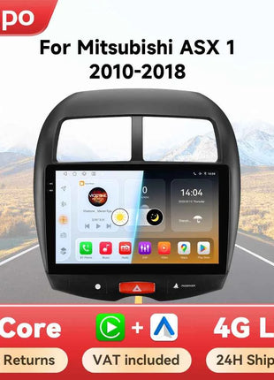 Hizpo 10.1" Car Radio Intelligent Systems For Mitsubishi ASX 1 2010 - 2018 Multimedia CarPlay Android Auto GPS No 2 din 2din DVD
