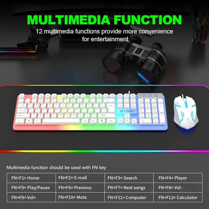 NG GTX350 Gaming Keyboard Mouse Combos Computer Laptop Backlight Gamer Kit LED Wired Usb Keyboard GTX350 Set-Black