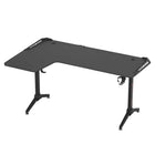 XXXL Large Corner Gaming Desk L Shape Gamer Computer Table RGB LED Lighted Table with Cup Holder and Headphone Hook