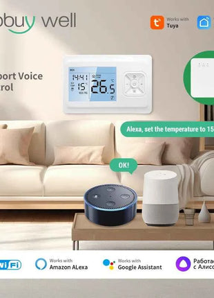 Tuya Smart Wifi Thermostat Wireless For Gas Boiler Room Thermostats Battery Operated Thermostat Wifi Smart  Alexa Google Home
