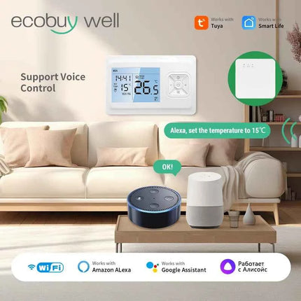 Tuya Smart Wifi Thermostat Wireless For Gas Boiler Room Thermostats Battery Operated Thermostat Wifi Smart  Alexa Google Home