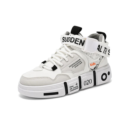 Scarpe da famiglia 2024 nuove scarpe sportive per bambini alte grandi bambini ragazzi fibbia casual scarpe da ballo blu resistenti all'usura antiscivolo