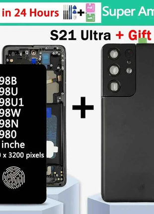 6.8" Super AMOLED For Samsung  S21 Ultra 5G G998 G998U Display Touch Screen Digitizer For Samsung S21Ultra G998B LCD