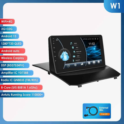 For Ford Fiesta Mk7 2009-2017 Wireless CarPlay for Apple Android Auto Car Radio GPS RDS WiFi 4G 8Core Multimedia Stereo 2din SWC