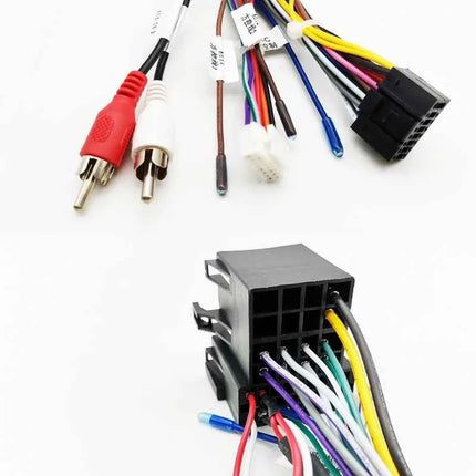 Adattatore per cablaggio ISO Android per auto Spina a 16 pin Cavo audio ausiliario per unità principale radio aftermarket per Audi A3 8P A4 TT
