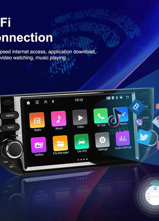 Podofo 6.2'' 2+64G Car Radio For Fiat Punto 2010-2016/Linea 2012-2015 Multimedia Player WIFI GPS Carplay Android Auto Car Stereo