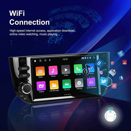 Podofo 6.2'' 2+64G Car Radio For Fiat Punto 2010-2016/Linea 2012-2015 Multimedia Player WIFI GPS Carplay Android Auto Car Stereo