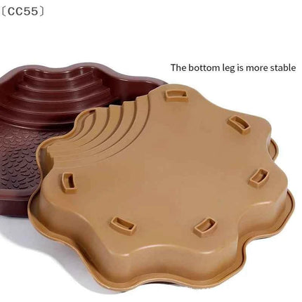 〔CC55〕Reptiles Water Dish With Anti-Slip Imitation Rock Ladders Food Water Bowl For Turtle Lizards Gecko Small Pet Supplies