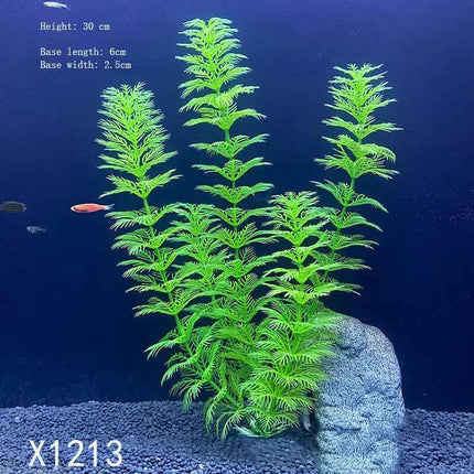 Artificial Aquarium Decor Plants Water Weeds Ornament Aquatic Fish Tank Simulation Grass Flower Decoration Accessories
