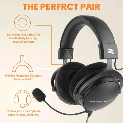 TALOMEN W550X Corded Studio Headphones Stereo Professional DJ Headphones Over-Ear Monitor Headphones with Detachable Cable Gift