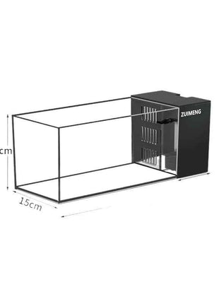 ‌Turtle Aquarium Tank - Fish & Turtle Hybrid Habitat with Stream Landscape, Luxury Villa Ecosystem for Home/Office