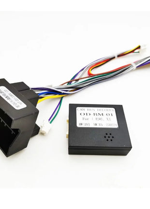Adattatore per cablaggio Quadlock Decodificatore CAN Bus Spina a 16 pin Connettore Quad Lock Cavo di cablaggio per unità principale Android per BMW 3 E90 X1 E84