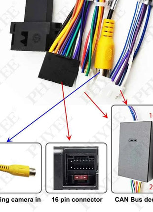 Adattatore per cablaggio radio con decodificatore CAN Bus Cavo connettore da 16 pin a 24 pin per Ford Focus F150 Explorer Fiesta con SYNC