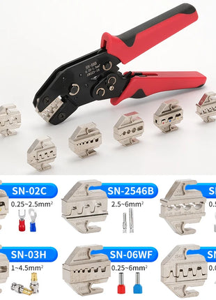 Crimping tool set Pressed pliers Electrician tools Electrical terminals Clamp Electronics Pressing connector Hand jaws 58B