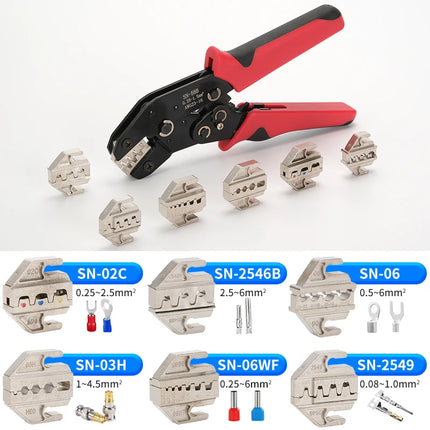 Set di strumenti per crimpare Pinze pressate Strumenti per elettricisti Terminali elettrici Morsetto Elettronica Premendo il connettore Mascelle a mano 58B