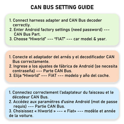 Cablaggio ISO decodificatore CAN Bus, ritenzione SWC RCA P&P 16 pin Android per auto, per Fiat 500 2007-2015 Panda 169 Uno Palio Ypsilon