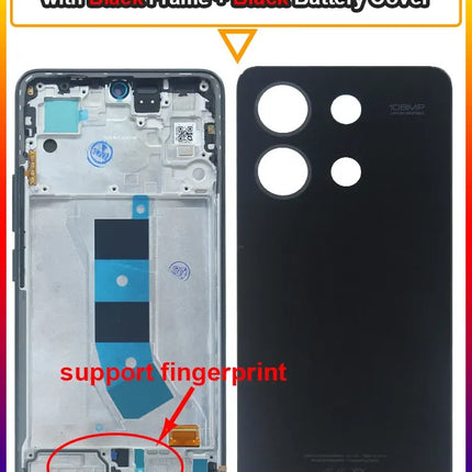 Testato AMOLED LCD per Xiaomi Redmi Note 13 4G 23129RAA4G Display LCD Touch Screen di ricambio con cornice per Redmi Note 13 4G