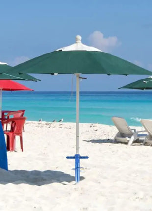 Ombrellone da spiaggia Base fissa Ombrellone da spiaggia portatile Ancoraggio per sabbia Ombrellone antivento resistente Supporto per parasole con ancoraggio a terra