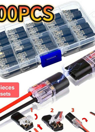 Electric Wire Connector No Strip Quick Dual Line Cable Interconnection Detachable Automotive Terminal Plug Universal Quality
