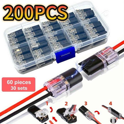 Electric Wire Connector No Strip Quick Dual Line Cable Interconnection Detachable Automotive Terminal Plug Universal Quality