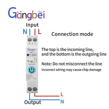 TUYA WiFi Smart Circuit Breaker 1-63A Over Current Under Voltage Protection Power Metering Wireless Remote Control Switch GBDQA