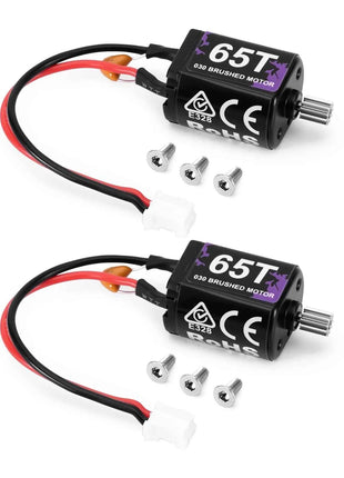 INJORA 65T 030-Size Brushed Motor for 1/30 Axial SCX30 (2-Pack)