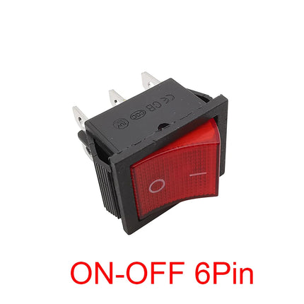 1 pz KCD4 4 pin 6 pin interruttore a bilanciere 16A 250VAC 20A 125VAC ON-OFF/ON-OFF-ON 2 posizioni 3 posizioni con interruttore di alimentazione della luce 31x25mm