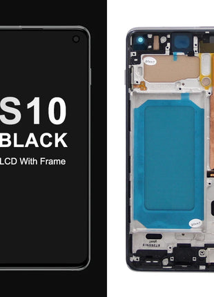 TFT con cornice per Samsung S10 Plus S10 + G975F Display LCD Touch Screen digitale per Samsung S10 G973F Parti di ricambio per schermo