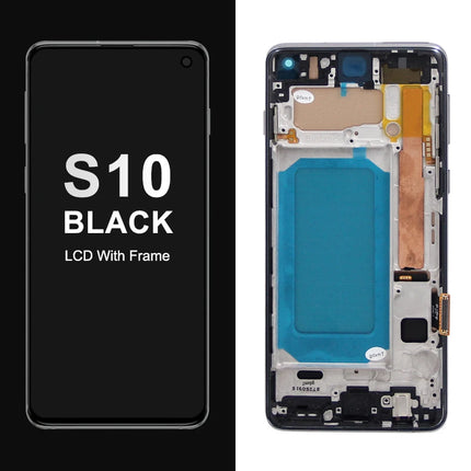 TFT con cornice per Samsung S10 Plus S10 + G975F Display LCD Touch Screen digitale per Samsung S10 G973F Parti di ricambio per schermo