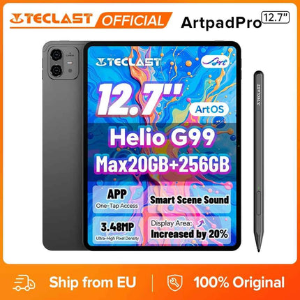 Teclast ArtPad Pro 12.7" Display UHD 2.2K, Max. 20GB RAM, 256GB ROM, Helio G99, 10000mAh, 30W, Tablet Android 15, LTE Globale