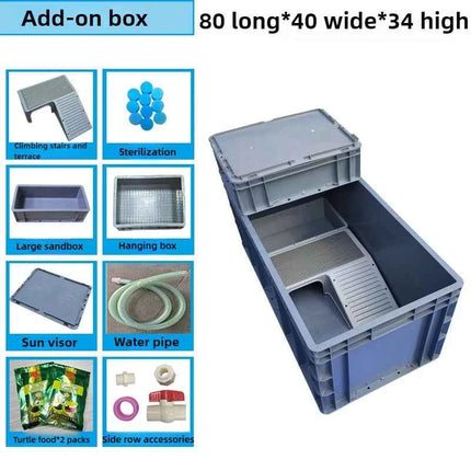 Turtle Tank with Drainage Drying Table Large Turtle Breeding Box Thickened Plastic Turtles Terrariums Turtles House Ecosystem