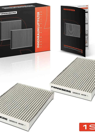 Filtro Abitacolo Frankberg 2x a Carbone Attivo per Dacia Renault Lodgy Zoe Dokker Koleos II 272774072R 272775081R 272775038R CUK25012