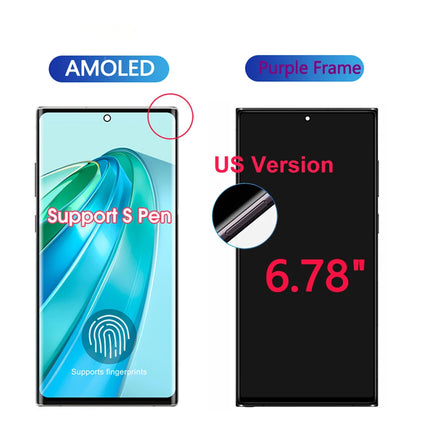 NUOVO AMOLED Per Samsung Galaxy S22 Ultra 5G Display LCD Display LCD Touch Screen Digitizer Assembly Per Samsung S22 Ultra Schermo