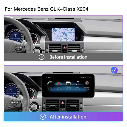 10.25''Android 14 AutoRadio for Mercedes Benz GLK Class X204 2008-2015 Car Multimedia Screen System Player GPS Navi Carplay Auto