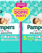 Pampers Baby Dry Junior, Double DWCT Package, Size 5 (11-25 kg), 32 Diapers