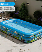 Inflatable Pool Made of Thick PVC, Foldable, Portable, Large for Families, Garden, Children and Adults, with Slide, Pool Accessories