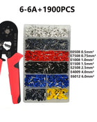 Mini HSC8 6-4/6-6 Ferrule Crimping Pliers (0.25-10mm²/0.25-6mm²) for Electrical Connection Repair