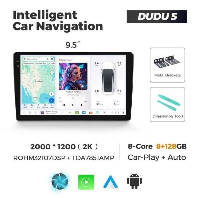 DUDUAUTO EU DUDU7 DUDU 7 A7870 AKM7739 Wireless Carplay 9/9.5/10/10.36 inch Android 13 Car Radio Multimedia GPS  Stere Head Unit