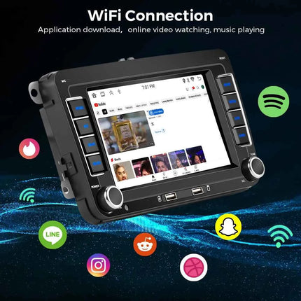 Android 13 Car Radio 2 Din Multimedia Player FM GPS WiFi Carplay For VW Volkswagen Skoda Octavia golf 5 6 touran passat B6 polo