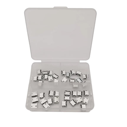 10 Pezzi Connettore Micro USB 5 Pin, Porta di Ricarica SMD SMT per Telefoni Android, Presa Dati e Ricarica, Adattatore per Riparazioni Fai-da-Te