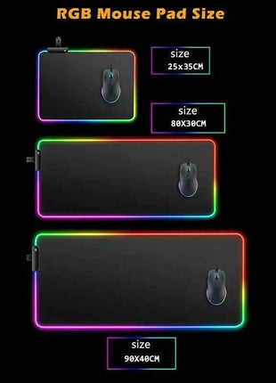 Black Mouse Pad Asus Rgb Gaming Mause Mat Anime Mats Gamer Rug Pc Xxl Cute Pads Large Game Keyboard Carpet Backlight Mousepad
