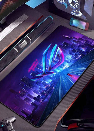 Asus Rog Mause Pad Anime Mouse Mats Gaming Computer Desk Mat Mouse Carpet Pc Accessories Gamer Mouse Pad Speed Rubber Mat