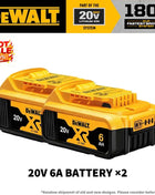 Genuine Dewalt 20V MAX 5Ah 6Ah 18650 Battery XR Lithium-Ion Battery for Power Tools, 120W High Power, Rechargeable, Replacement Battery