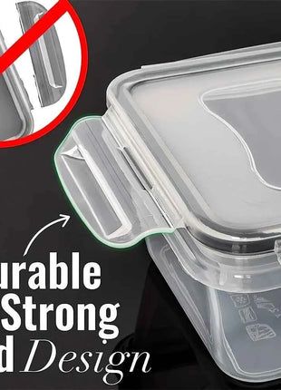 8-PC BPA-Free Airtight Food Containers with Locking Lids - Microwave/Freezer Safe PP Plastic Storage for Dry Goods/Fruit/Veggies