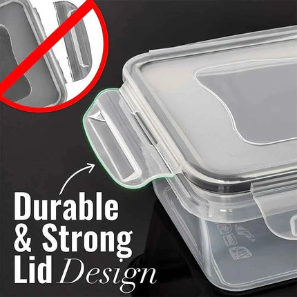 8-PC BPA-Free Airtight Food Containers with Locking Lids - Microwave/Freezer Safe PP Plastic Storage for Dry Goods/Fruit/Veggies
